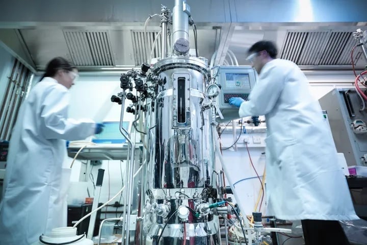 ImperialIdeas's tweet photo. 🏭 Bridging the bioengineering scaleup gap with a new PhD programme: https://t.co/oYqiuXnpvt

This exciting new partnership, led by us at @imperialcollege and our good partners at @BASF aims to give graduates the skills and knowledge needed to scale up the benefits of engineering biology. Tackling challenges as varied as sustainable food and agriculture, dyes and materials for clothing and novel medicines and drugs, the potential of bioengineering is massive if we can develop more ways to take pioneering research from labs to the real world, and this programme will train the next generation of innovators to be able to do that.

👨‍🎓👩‍🔬👩‍💼👨‍🏭 The Sustainable Centre for AI-Leveraged Efficiency in Industrial Biotechnology (SCALE-IB) brings Imperial, @uclnews and @AberUni together with a range of partners, including BASF and @Buhler_Group, with funding from the partners and @BBSRC
