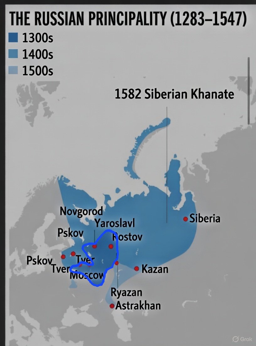 Hero1_2_3's tweet photo. @realDonaldTrump This is the real size of Russia originally. Everything else was stolen by force! https://t.co/y2IHLRoDd7