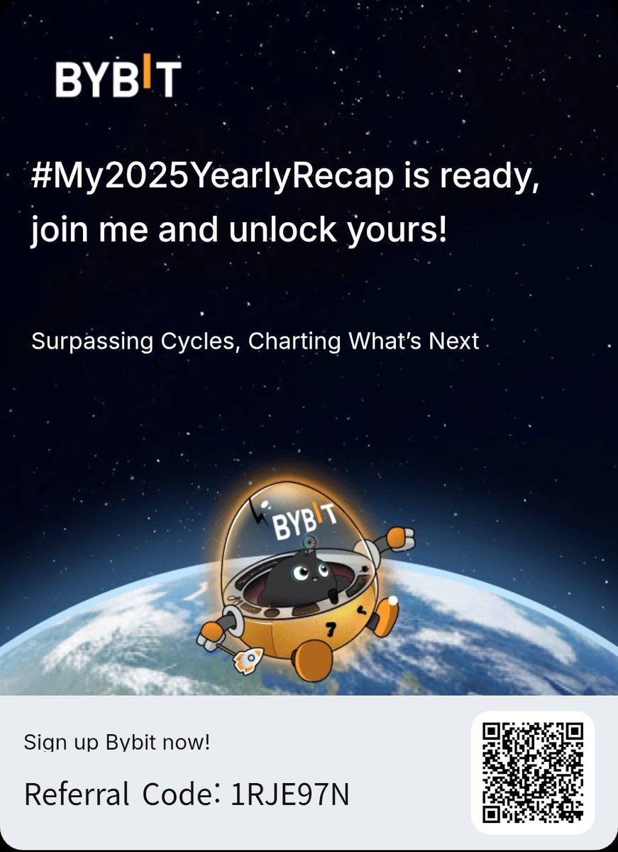 cccchu429's tweet photo. Unlock your 2025 recap and chart what’s next with me! New users can also win a 6,135 USDT reward.
#My2025YearlyRecap #BybitRecap #Bybit2025 #CryptoRecap2025 #BybitRecap2025
 https://t.co/M4umHimc3b https://t.co/ympZm53Bih