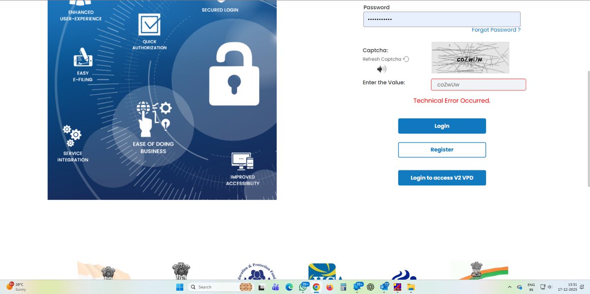 Neelshah2490's tweet photo. @MCA21India @HelpdeskMCA21V3 @icsi_cs  any possibility of resolution of the login errors? Would be appreciated. Thank you https://t.co/KDLZdga8SO