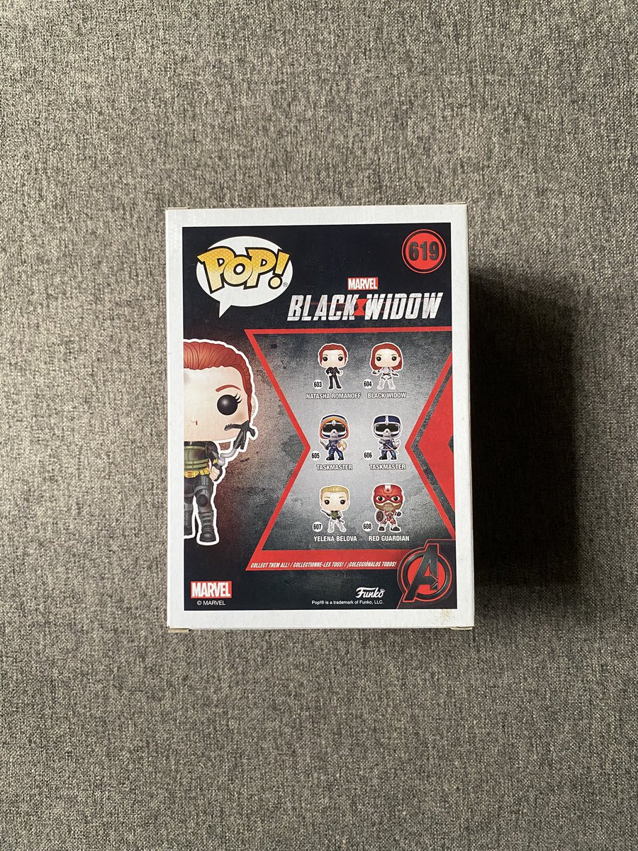 Black Widow ♥️ Funko Pop # 619 
(Exclusive Sticker) กดเองจากอีเบย์ ชิปมาจากอเมริกาค่ะ ได้มาพันหก รวมทุกอย่างตอนนั้นTT

มือสอง ▫️ โดยรวมสภาพดีมากค่า
เคยแกะออกมาชมประมาณ 2 ครั้ง

ส่งต่อ 📮 1,190฿ รวมส่ง 📮+ แถม protector

▫️ผ่อนได้ ไม่จำกัดเวลา/ยอด 
ผ่อนครบรับของค่ะ #ตลาดนัดมาร์เวล