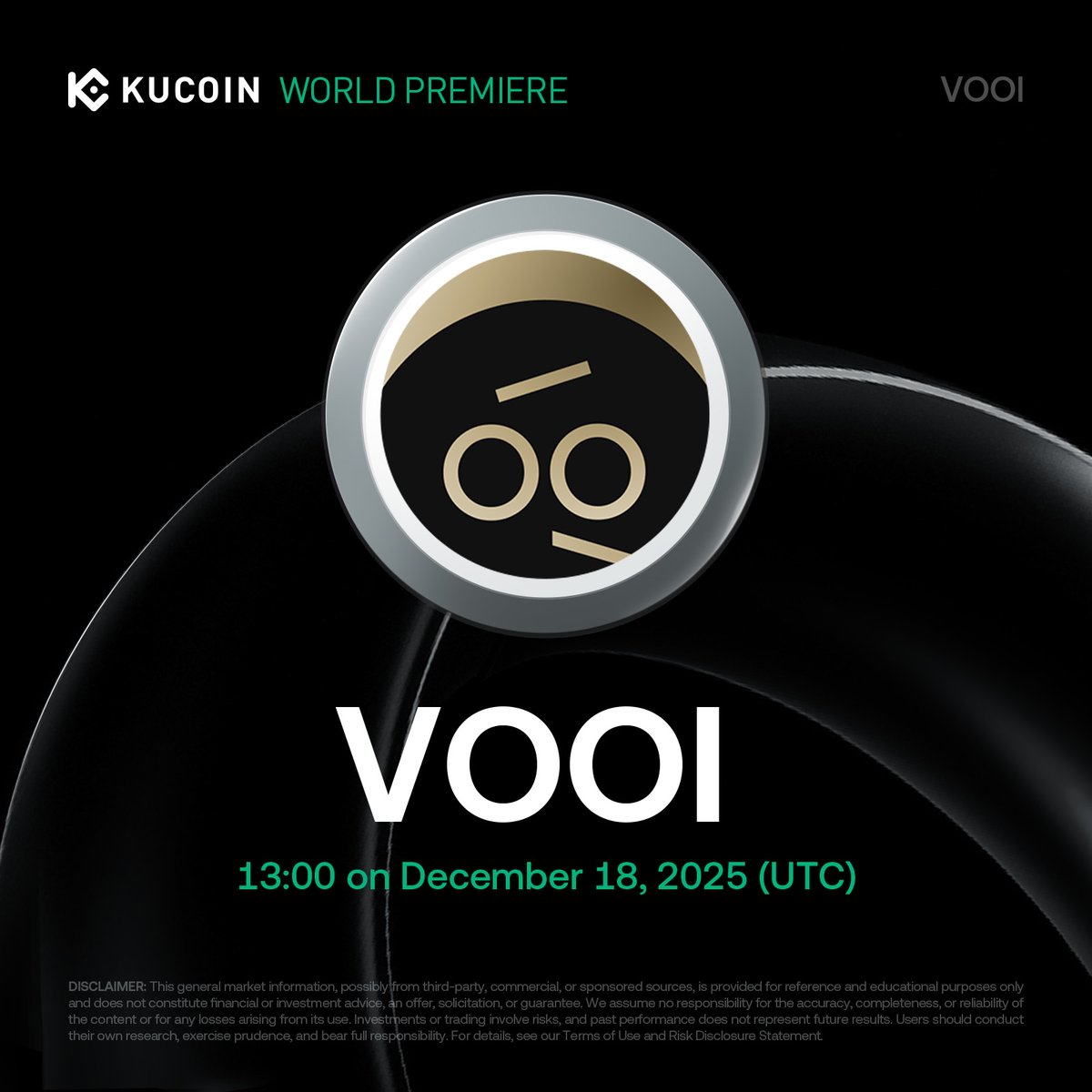 kucoincom's tweet image. 📢 World Premiere Listing: @vooi_io $VOOI is coming to #KuCoin!

VOOI is a DeFi super-app that unifies perps, spot, and yield trading across chains into one seamless interface, removing bridges, gas friction, and network switching with a single balance.

📅 Trading starts: 13:00…