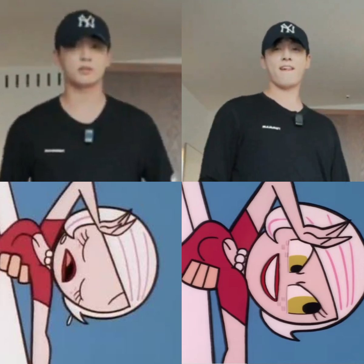 "having a cozy time      "looks like we'll   
alone in the hotel          have to sleep
with jiminie hyung?"     in the same
                                            bed"