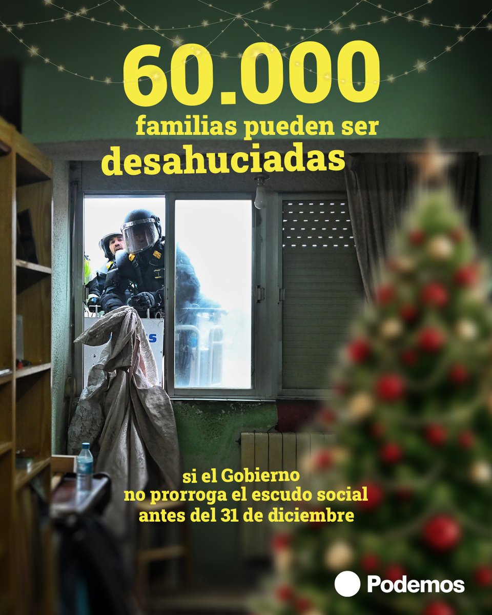 El Gobierno sigue sin anunciar si va a prorrogar o no la moratoria de desahucios y cortes de suministros que caduca el 31 de diciembre.  Dejar caer estas medidas provocaría un enorme daño a miles de familias