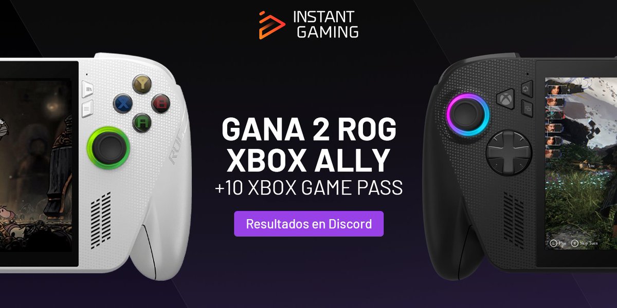 🚨SORTEO DE NAVIDAD🚨

🎮🎄¡Gana una ROG Xbox Ally X, una Xbox Ally + 10 Xbox Game Pass!

Para participar:

💫 Sigue a @instantgaminges
🔁 Comparte este post
👾 Etiqueta a un amigo

Participa aquí 👉 instant-gaming.com/es/giveaway/xb…

¡Los ganadores serán anunciados en nuestro Discord! 🚀