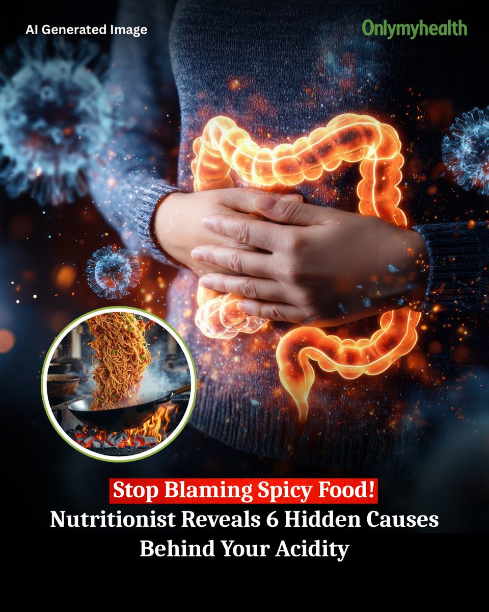 onlymyhealth's tweet image. Think spicy food causes acidity? 

6 hidden triggers:

 Iron deficiency
 High homocysteine (B12/folate issue)
 Insulin resistance
 Magnesium deficiency
 Stress &amp;amp; cortisol
 H. pylori infection 
Fix the root cause, not just symptoms! 
#Acidity #Heartburn #AcidReflux #GERD