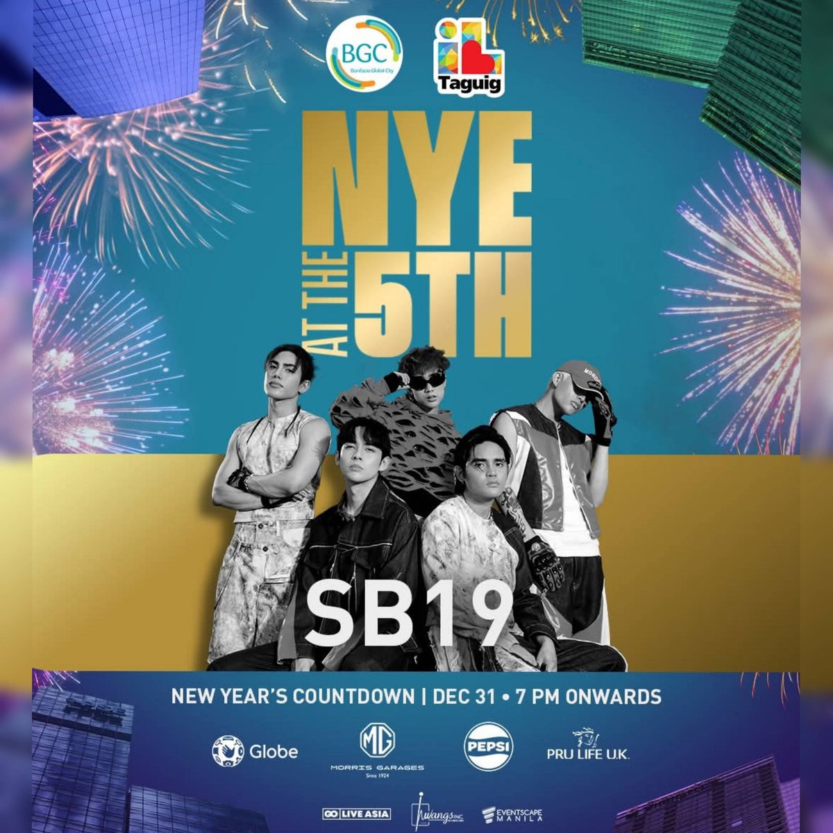 SB19 joins NYE at the 5th, BGC Taguig.