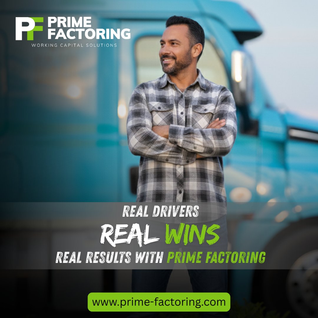 PrimeFactoring's tweet photo. Drivers are winning with Prime Factoring — and you can too.
Fast funding. Reliable support. Real results. Start winning today.
.
.
.
#PrimeFactoringStories #DriverWins #RealResults #FactoringDoneRight https://t.co/2BevZ5mNgD