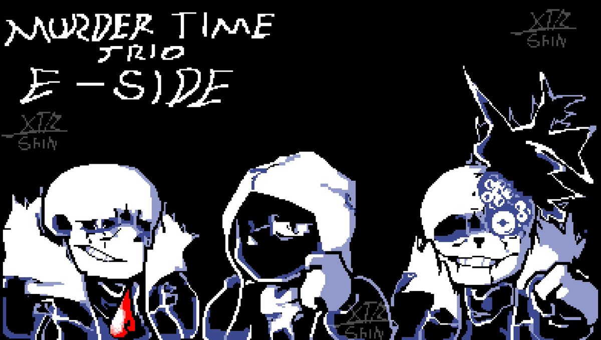 Gotcha_kiddo23's tweet photo. Murder Time Trio
       E - Side

art by me
Mtte by dusty/palob

#dusttale #sansau #undertale 
#art #killersans #DustSans 
#pixelart https://t.co/NOI2Gi1voc