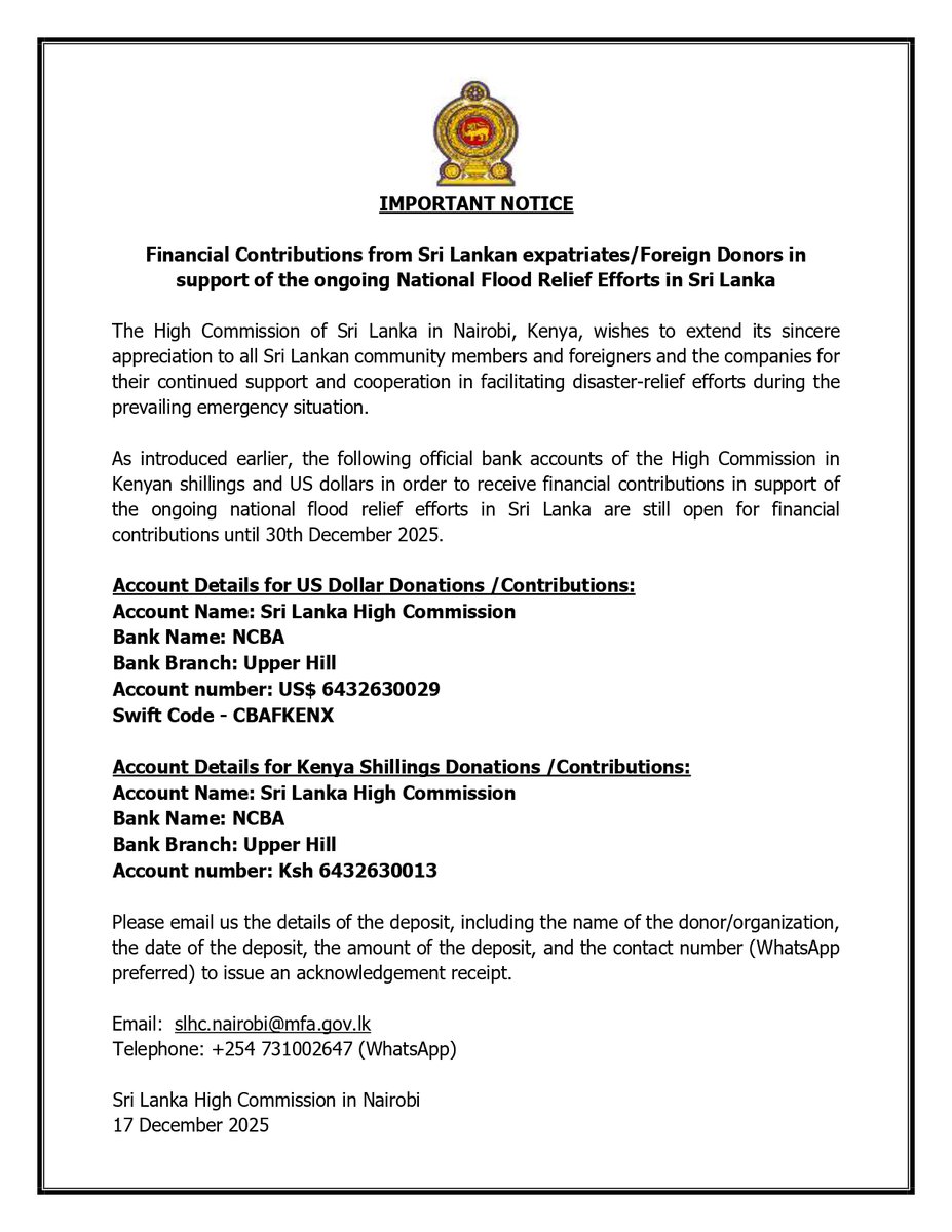 Sri Lanka in Kenya (@lankainkenya) on Twitter photo 