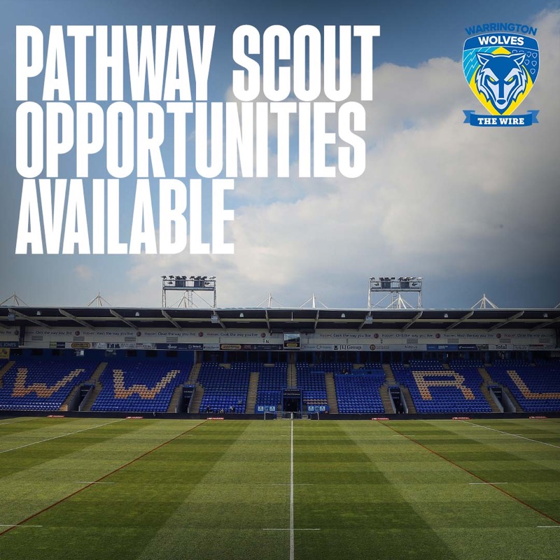 WarringtonRLFC's tweet photo. The Club is looking to expand our Pathway Recruitment team ahead of the new season