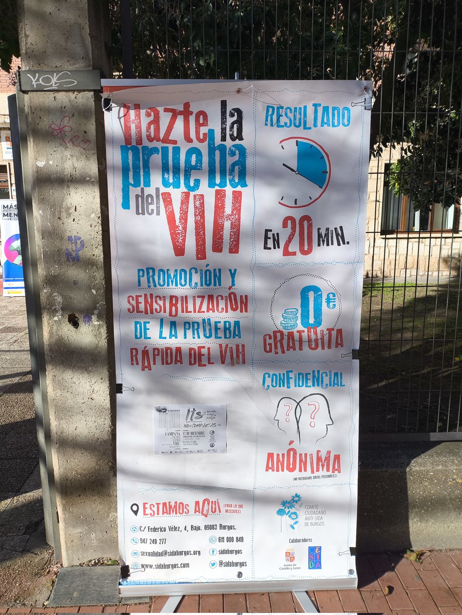 SidaBurgos's tweet photo. 📢 COMENZAMOS!!!
CAMPAÑA DE PRUEBAS RÁPIDAS PARA LA DETECCIÓN DEL VIH ARANDA DE DUERO
🗓️17 diciembre
🕚11:00 a 15:00h y 16:00 a 19:00h
🏠Edificio Las Francesas, C/ Antonio Baciero, nº 2
👌Gratuito, Anónimo y confidencial
⏱️Resultado 20 minutos https://t.co/WE6ah7jsp2