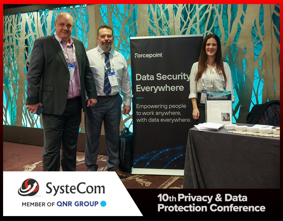 SysteComSA's tweet photo. Last week SysteCom and Forcepoint co-sponsored the 10th Privacy &amp; Data Protection Conference🔐
Read more about our participation and key highlights here:  https://t.co/5V5MgWsaR9

#Privacy #DataProtection #Compliance #Cybersecurity #Forcepoint https://t.co/QUGNy5ZYL7