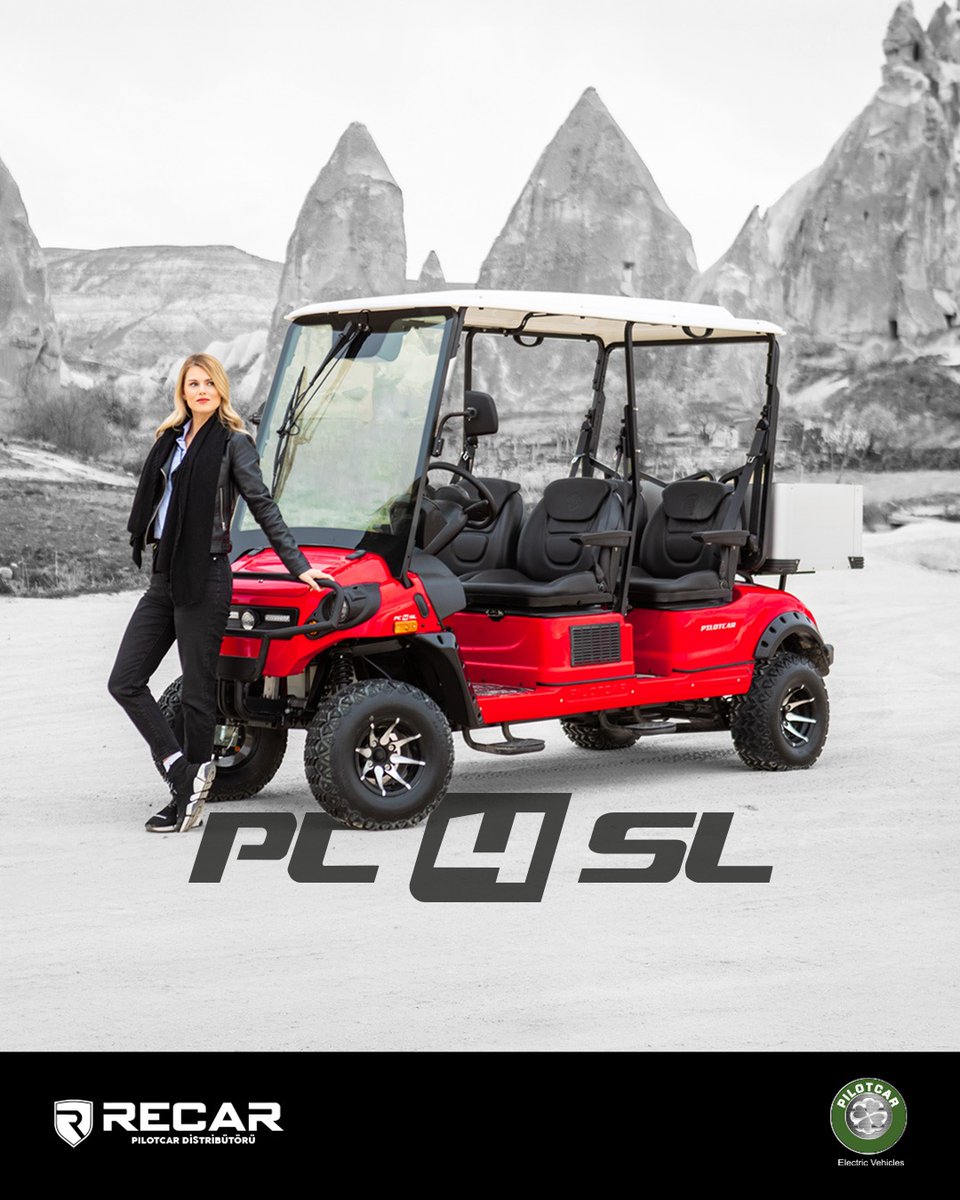 Etkileyici tasarımı, 4 kişilik yolcu kapasitesi ve işletmenize özel  renk opsiyonu ile PC-4 SL RECAR satış noktalarında keşfetmeniz için sizi bekliyor.

#Recar #Pilotcar #electricutilityvehicle #electricutilitycart #electricutilitycarts