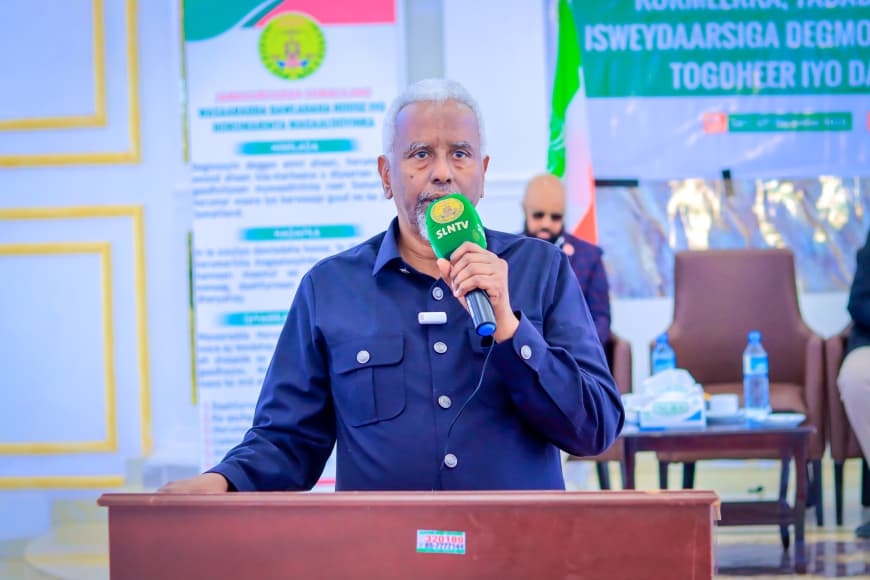 MOLGUDJSL's tweet photo. The Minister of Local Governments and Urban Development of the Republic of Somaliland, H.E. Hassan Ahmed Dualeh, accompanied by the Director General of the Ministry, concluded the training, workshop, and monitoring conference for the districts of Togdheer and Daadmadheedh regions in Burao.

The important meeting focused on strengthening district development and assessing the key needs and challenges facing local governments.