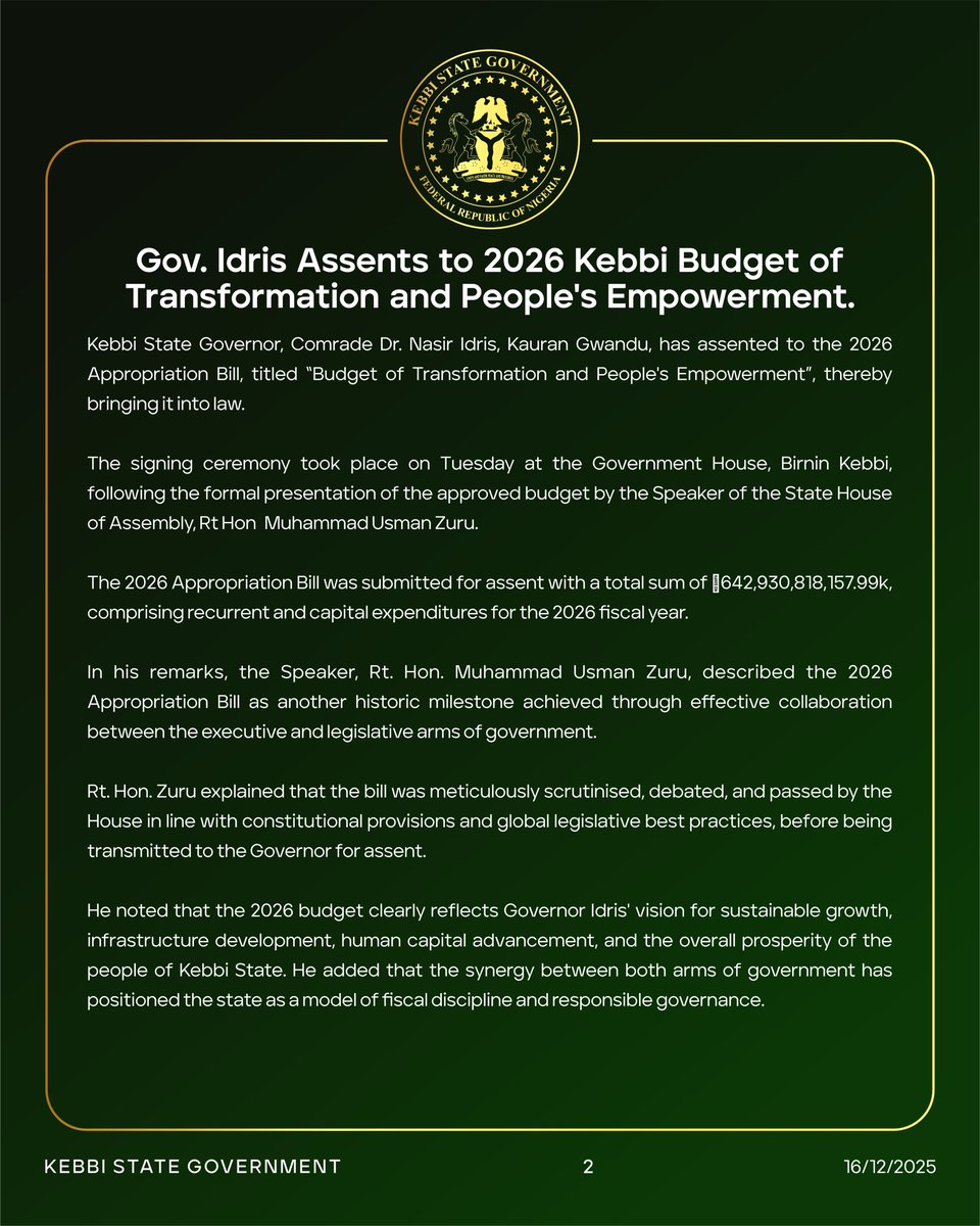 Kebbi State Government tweet media