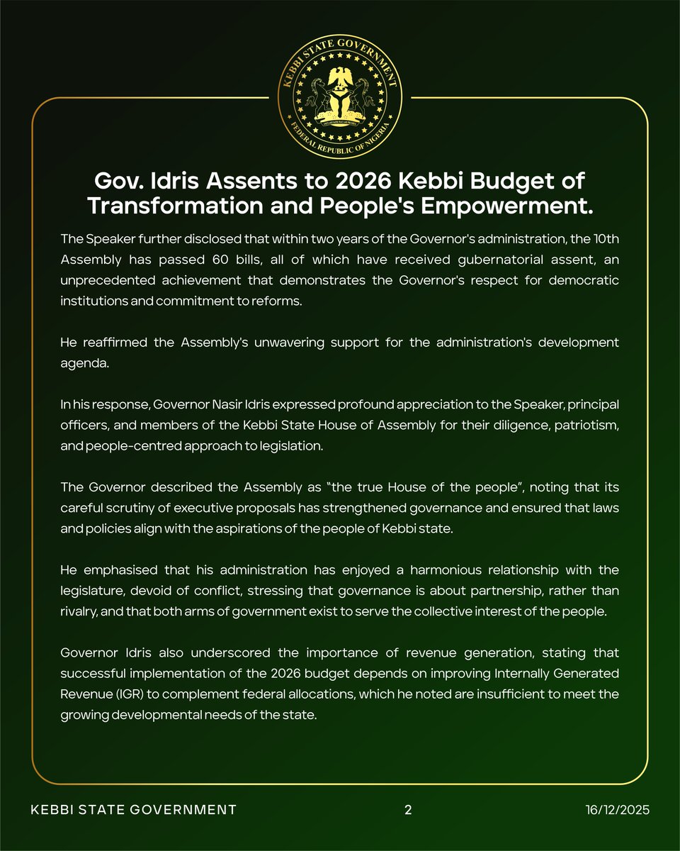 Kebbi State Government tweet media