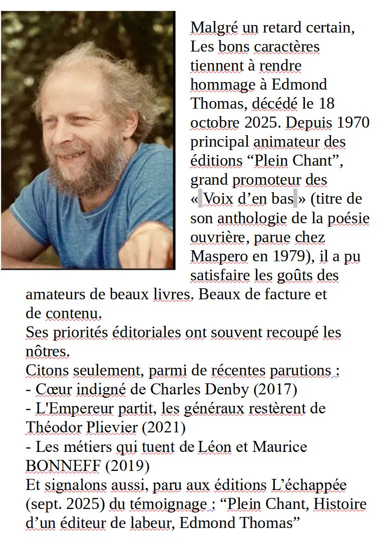 Edmond Thomas
pleinchant.fr
lechappee.org/collections/le…