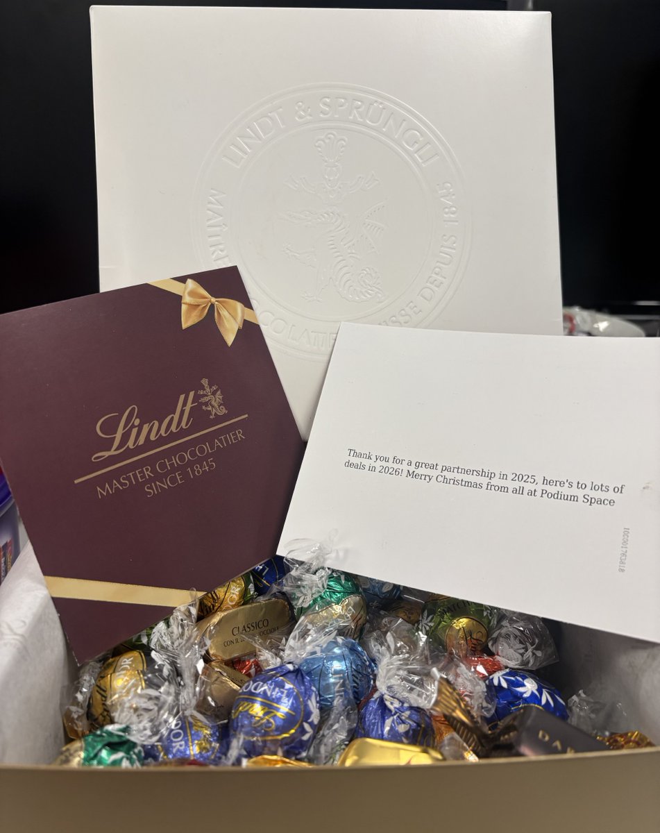 Podium, thank you for sending us these lovely chocolates to keep us fuelled during the festivities. We’re grateful for another successful year!
