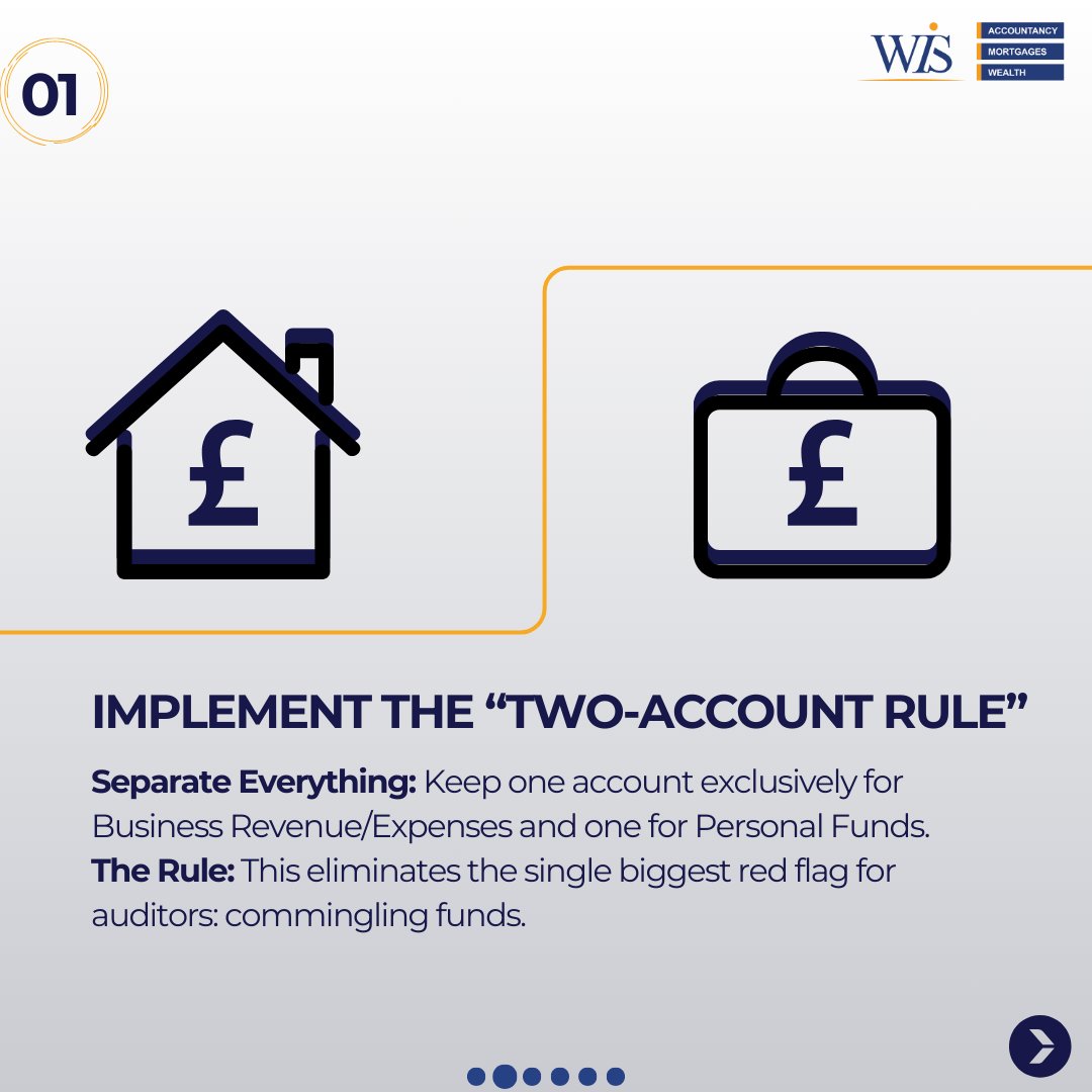 WIS_Accountancy's tweet image. 🎯 5 Steps to an Audit-Proof Filing System
Simplify your finances and stay HMRC-ready with our proven 5-step system:
✅ Separate accounts
📲 Digitise receipts
🔁 Run monthly checks
📝 Record the “why”
📁 Stay organised

#SmallBizSupport #WISAccountancy
