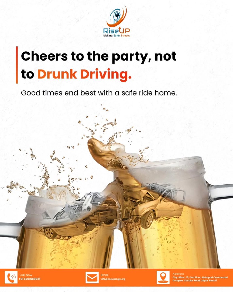 Festive mood, responsible attitude.
Sober driving is gratitude. 

<a href="/deepakbiruajmm/">Deepak Birua</a> <a href="/nitin_gadkari/">Nitin Gadkari</a> <a href="/MORTHIndia/">MORTHINDIA</a>
<a href="/ranchipolice/">Ranchi Police</a> <a href="/rishabhriseup/">Rishabh Anand</a>

#roadsafet #celebration #festivalseason