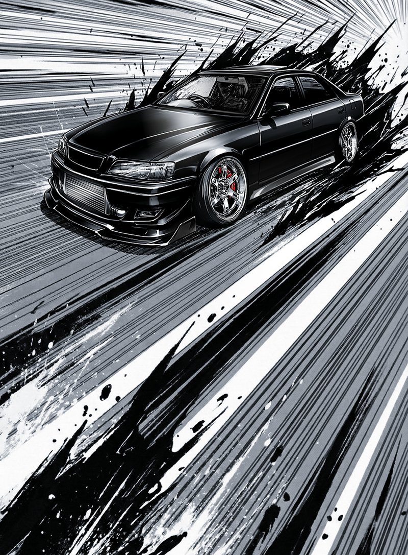 ブラックの100系チェイサーも追加したので、よろしくお願いいたします。