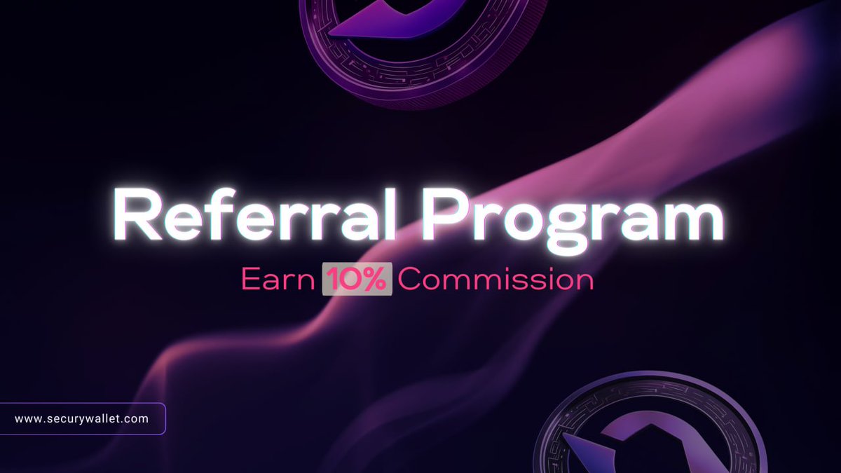SecuryWallet's tweet image. Referral Program — Earn 10% Commission ✨

We have a referral program for the Secury Wallet presale.

Invite your friends using your personal link and earn 10% commission on every purchase made through it.

Your referral rewards can also be staked in our staking program, so you…