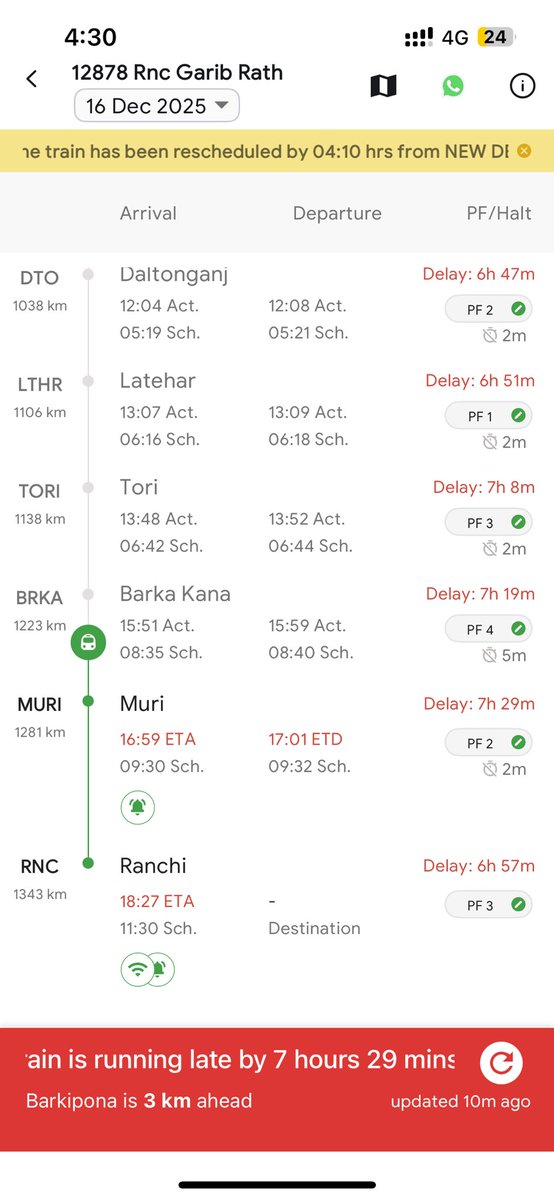amazingteshsky's tweet photo. @DRM_DDU @drmdhnecr @RailwaySeva @drmncrald This kind of delay, we are passengers or anything else no one trying to inform why train is delay, just sitting on the train and waiting for our destinations. I need to talk any senior officer about this issue. https://t.co/nOJdn34e3N