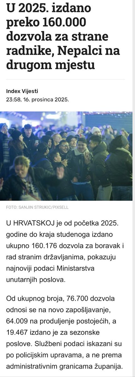 Ajmo pogledati TKO se tim poslom( uvoza radnika i smjestajem) u HR najvise bavi ?
Kolika je njihova zarada i sta drzava dobija s tim ?