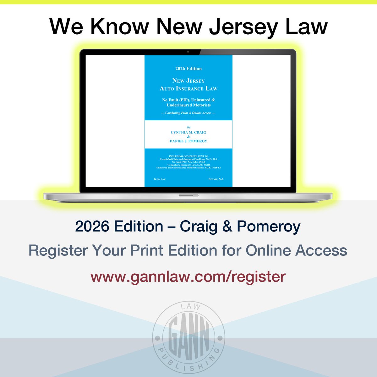 2026 NJ Auto Insurance Law • Cynthia M. Craig (<a href="/BlumeForte/">Blume Forte</a>) &amp; Daniel J. Pomeroy • Print/E-Book Include Online Access  🚘 📚⚖️
gannlaw.com/onlineStore/Ma…

#njlaw #njlawyers #njlawyer #njattorneys #njattorney #njauto #njautolaw #njautoinsurance #autoinsurance #pip #personalinjury