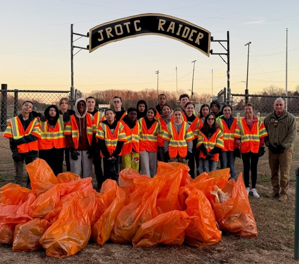 When the BCHS JROTC isn't out there dominating the competition, they are taking care of things right here at home—these young people collected 21 bags of trash down High School Rd to the Lee Wayside Inn and are helping to keep Buckingham County beautiful.