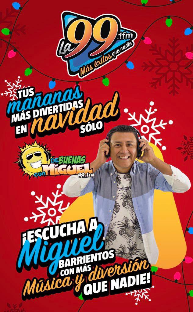 ¡Hey!
¡Heeyy!
¡Heeeyyy!
¡Good morning people!
Ya estamos #DeBuenasconMiguel en <a href="/La99fm/">La 99 FM</a> hoy con el HT #YaSeSienteElFríoY
