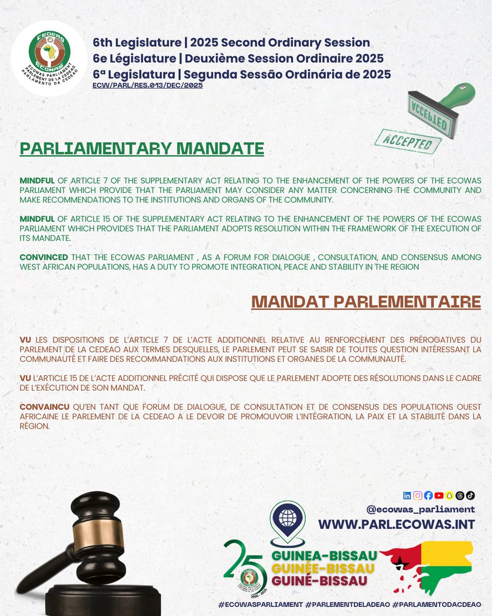 ECOWAS Parliament tweet media