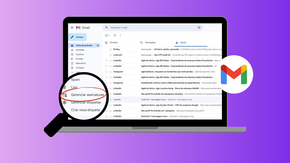 Como cancelar newsletters e e-mails promocionais em lote no Gmail showmetech.com.br/como-cancelar-…