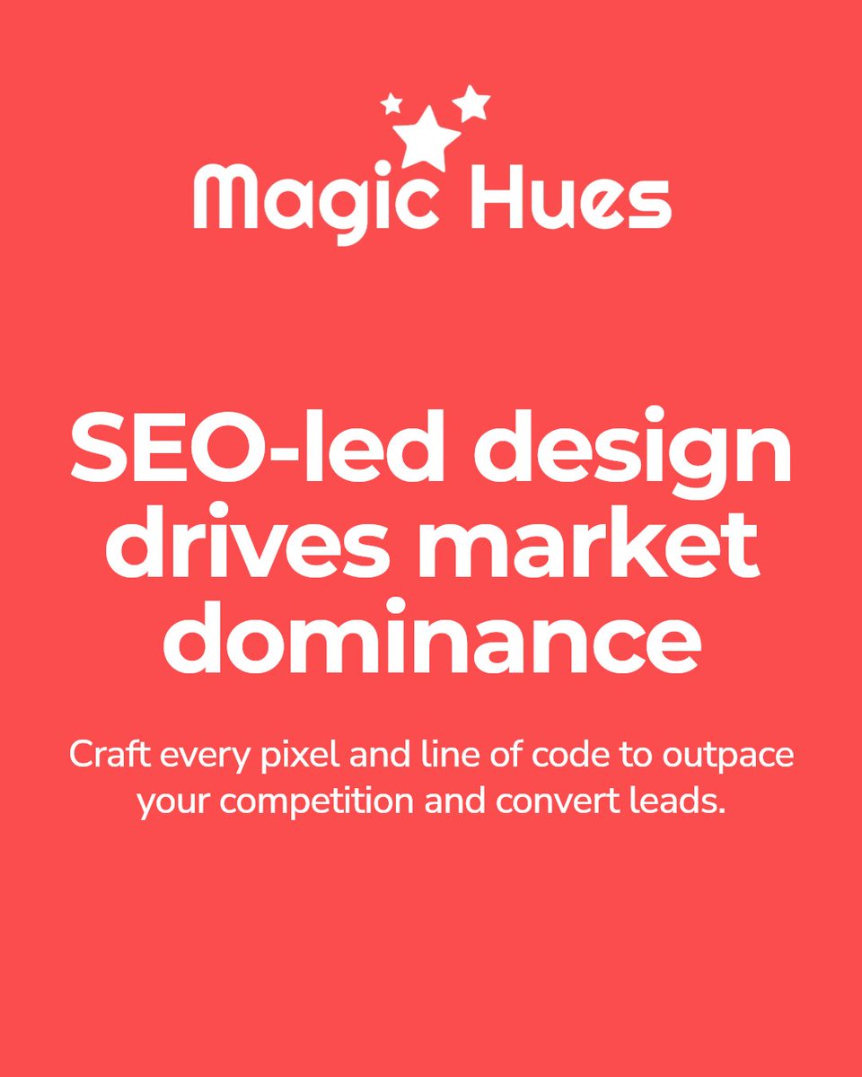 MagicHues's tweet image. SEO-led web design isn't just an add-on—it's the foundation for winning in competitive markets. At Magic Hues, every pixel and line of code is crafted with SEO and conversion in mind. Ready to outpace your competition?
