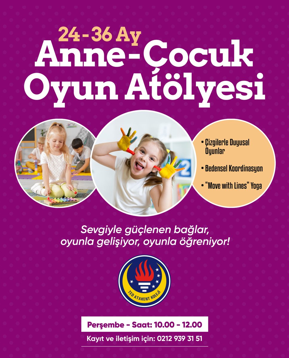 Anne çocuk oyun atölyesinde bu hafta.