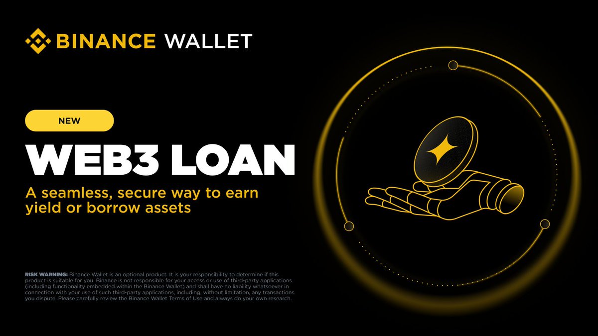 Introducing Web3 Loan on #Binance Wallet 🚀 Borrow crypto on-chain using  your existing assets as collateral. Unlock liquidity, explore new earning  opportunities, and manage everything seamlessly in one place. Learn More  👉https://t.co/FYSmXkXUoX