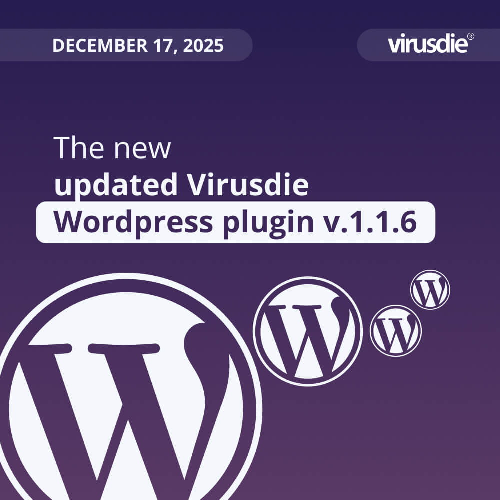 Virusdie #wordpress plugin v.1.1.6 now available: virusdie.com/blog/virusdie-…

#virusdie #facebook #wordpress #cybercrime #cybersecurity #infosec #websecurity #malware #Ransomware #Vulnerability #Phishing #code #hacked #web #antivirus