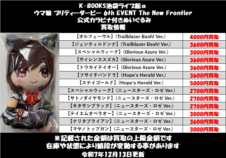ジェンティルドンナ　アクスタ　ウマ娘　6thライブ カラビナ付き ぬいぐるみ 未開封 ウマ娘6thライブ ジェンティルドンナ カラビナ付き ぬいぐるみ