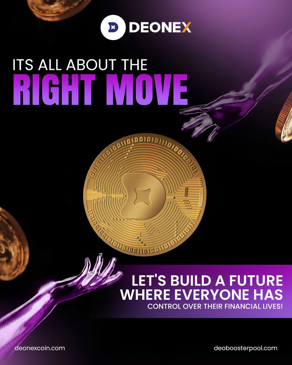 deonexcoin's tweet photo. Making the right move today shapes a stronger tomorrow. 🚀
Deonex is building a future where financial control belongs to everyone.
Step into decentralized possibilities. https://t.co/IgCxgZke5s