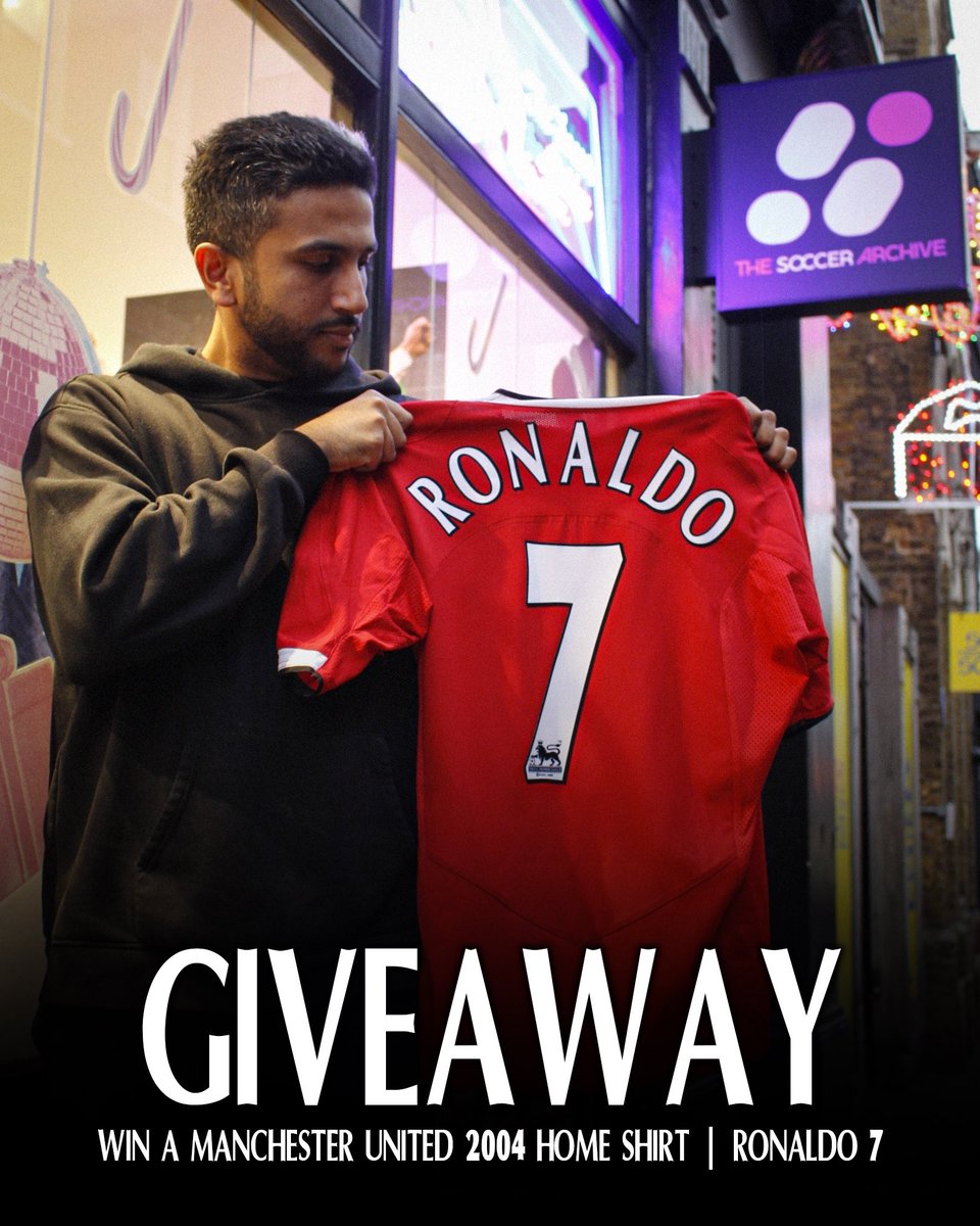 ammandev's tweet photo. It’s CHRISTMAS GIVEAWAY TIME! 🎁

To celebrate hitting 10k subscribers on YouTube, I’ve teamed up with my friends at The Soccer Archive to give you the chance to win this AWESOME Cristiano Ronaldo shirt 😮‍💨

HOW TO ENTER ⤵️

- Like this post
- Repost this post
- Follow me ♥️
- Follow @soccer_archive 👕 

Oh and in case you didn’t know, I have another page fully dedicated to football collectibles like this called @Hobby_FC, so drop that a follow too for an extra entry! ✅

You only have 48 hours to enter, with winner announced on Friday 19th, so make sure you don’t miss out! 💨

And above all else, thank you all so much for your incredible support this year and in 2026, we go even harder! 💪

UP THE REDS! 🙌

#footballshirts #manchesterunited #mufc #thesoccerarchive #Giveaway