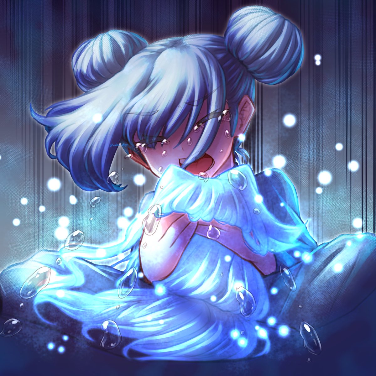 urihime_shuyu's tweet image. 「……ぐすっ……ひぐっ……」

#illustration #創作イラスト #天啓聖女