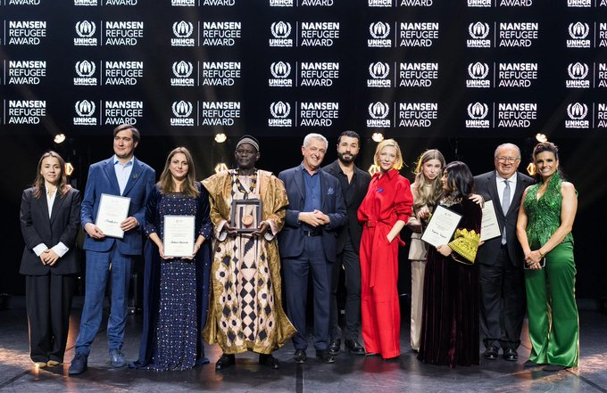 The <a href="/Refugees/">UNHCR, the UN Refugee Agency</a> Nansen Awards recognize humanitarian heroes. Last night they were honored in Geneva at a beautiful ceremony. 

Very special recognition to <a href="/MissionProliska/">NGO Proliska</a> (Head + Deputy pictured far left) for their unrelenting work supporting ppl on the front line in #Ukraine.