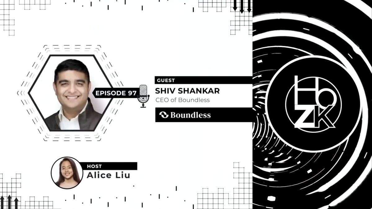 HouseofZK's tweet image. House of ZK Radio #97: Shiv Shankar, CEO of Boundless - out now on Spotify &amp;amp; YouTube 🔳

In this episode we sit down with @sshankar, CEO of @boundless_xyz, to unpack what proof markets actually are in production terms: who really pays for proving, why “cost per proof” is…