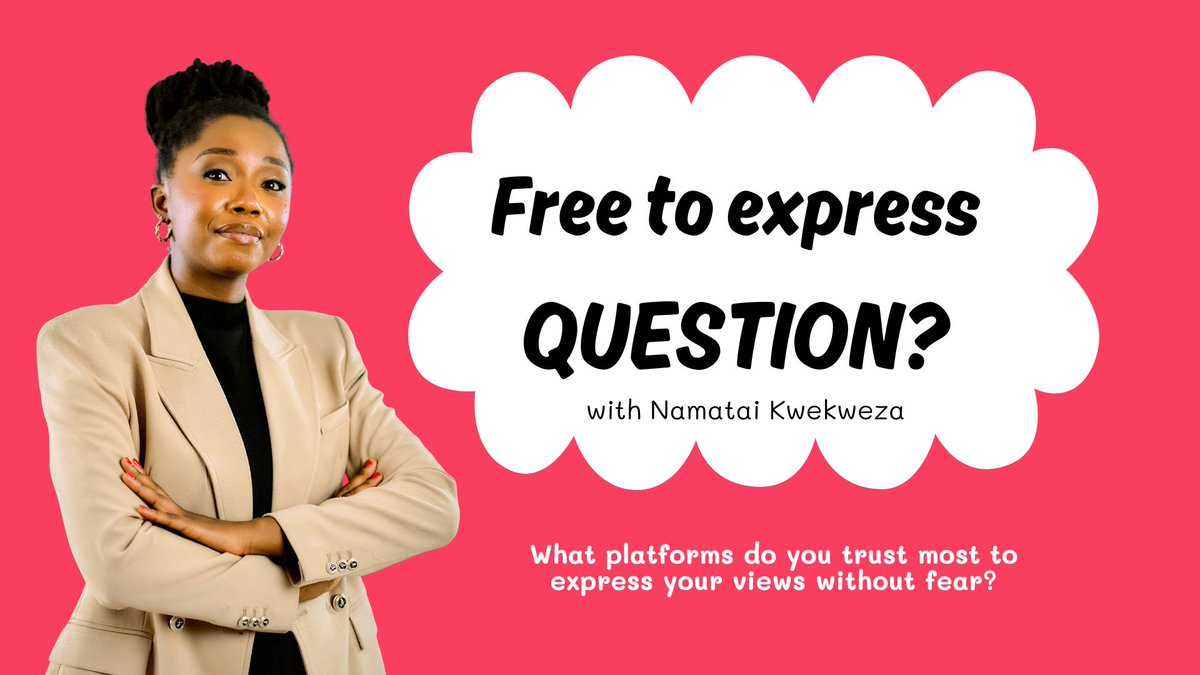 🔴#Free2Express 💥
Freedom of expression is a fundamental right, and we must continuously ensure that this right is respected across communities, societies, not just in Zimbabwe but throughout Africa and globally.

Today's #Free2Express question is: What platforms do you trust
