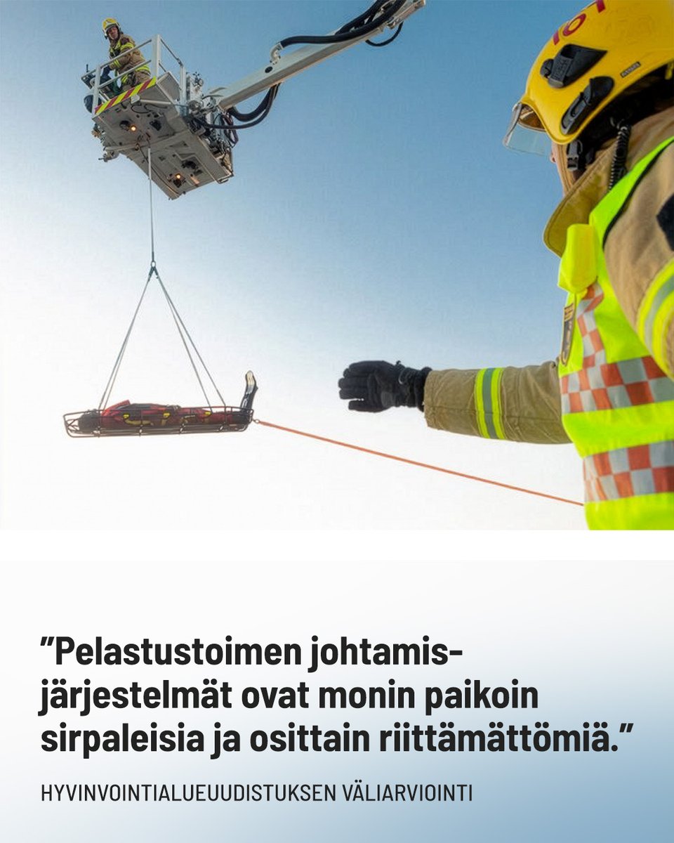 Hyvinvointialueiden arviointi: Pelastustoimen henkilöstöpula näkyy palveluissa, työturvallisuudessa ja johtamisessa. spal.fi/2025/12/17/hyv… #pelastustoimi <a href="/Jyty_ry/">Ammattiliitto Jyty</a> #jytyliitto #spaltoimii