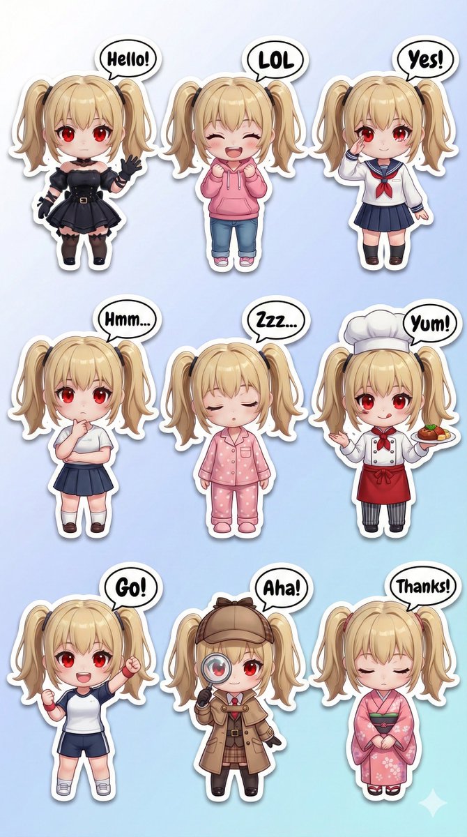 Poko_uta's tweet photo. @ItsBadAni
I made some cute Bad Ani (horned and hornless) sticker-style stamps just for you.
What do you think?
You could actually turn them into stickers, or use them as WhatsApp stamps.
#BadAni https://t.co/9nAFlLqAtP