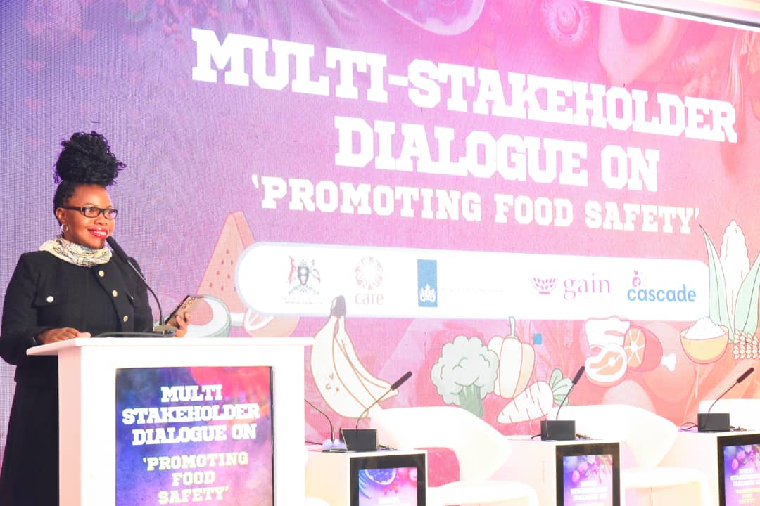 CAREUganda's tweet photo. At the #FoodSafety Dialogue, @Uganda_Gain CD @damali_ssali reminded us: Food safety = nutrition security. 1 in 3 Ugandans faces foodborne illness yearly, undermining #health &amp; #nutrition. It’s time to unite all players to build safer food systems. #FoodSystems #NutritionMatters https://t.co/FiHAZZiZha