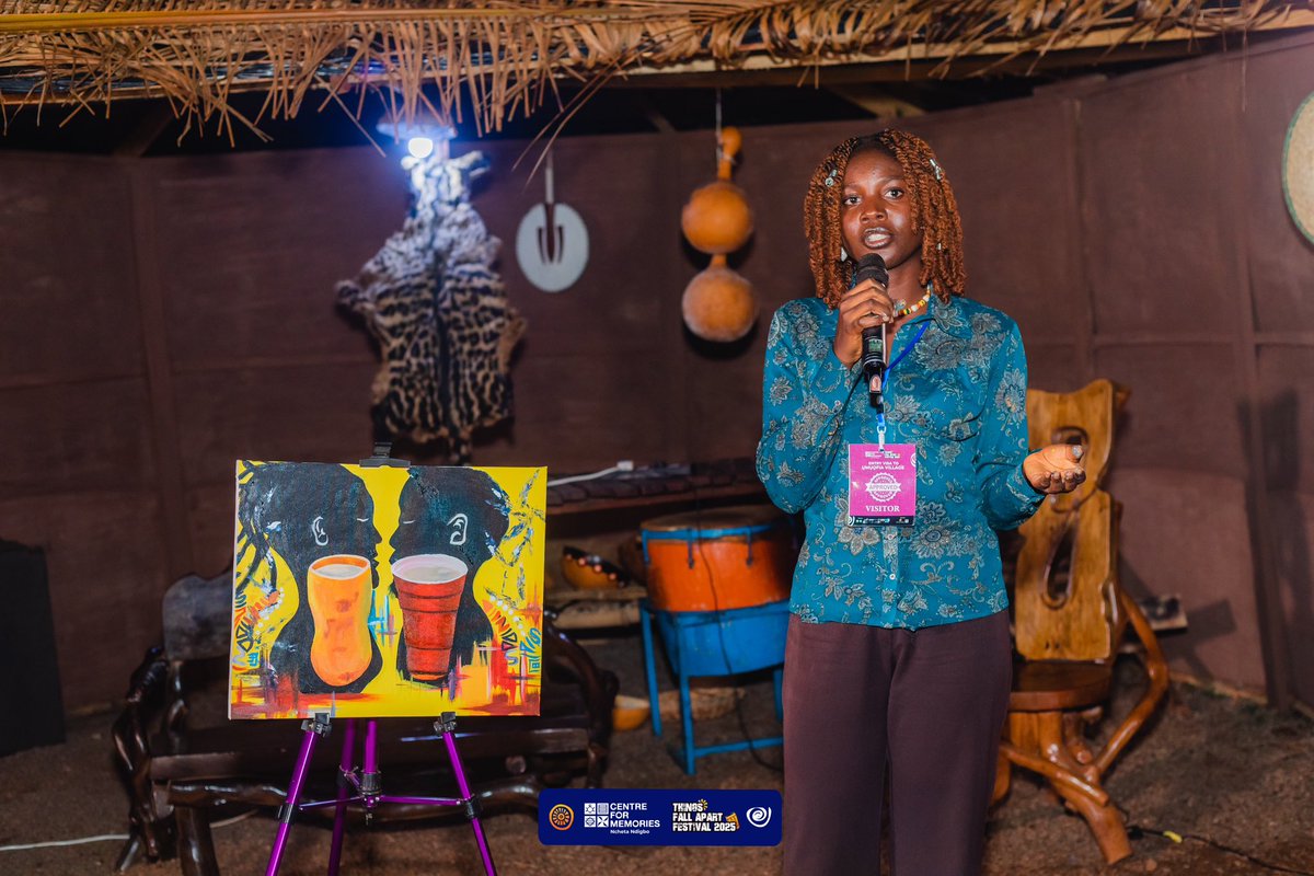MEET OUR WINNER

Chisom Azodo has emerged as the winner of the Things Fall Apart Painting Competition with her work, “Ife dị na Iko.”