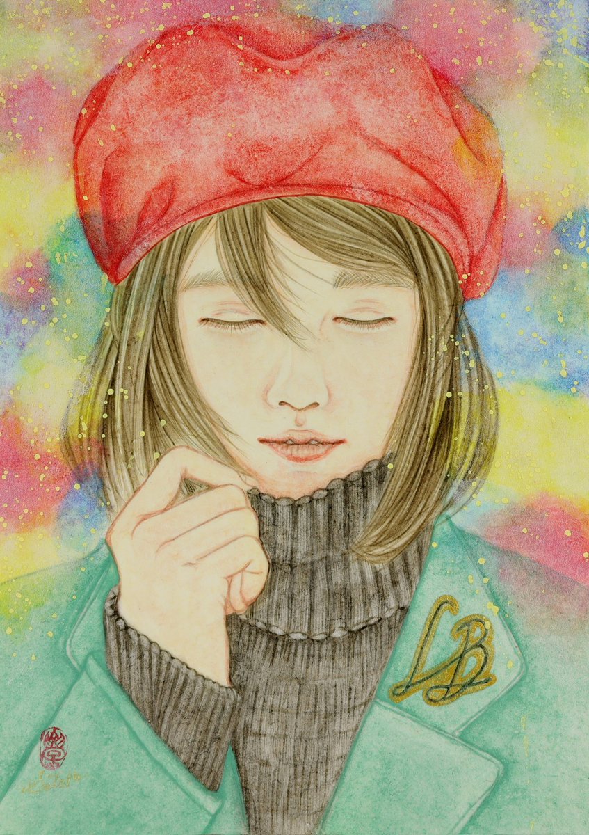 此れから 」 日本画 SM 紙本着彩 2022 ＃日本画 ＃art ＃絵画 ＃美人画